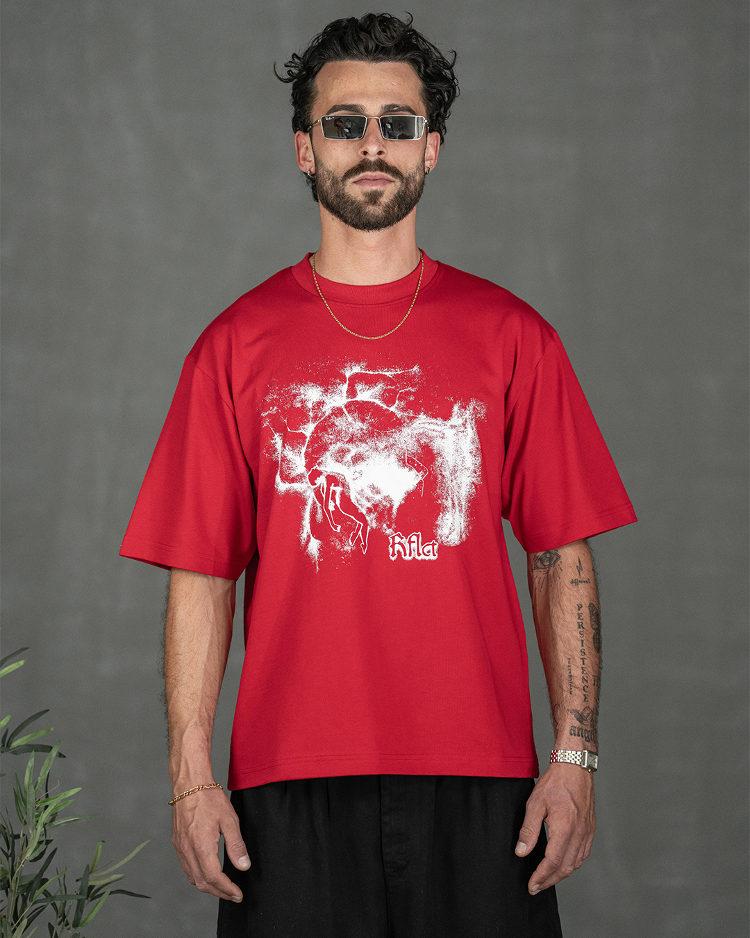 RFLCT Oversized Streetwear T-Shirt Herren Organic Cotton Atmosphere Tee