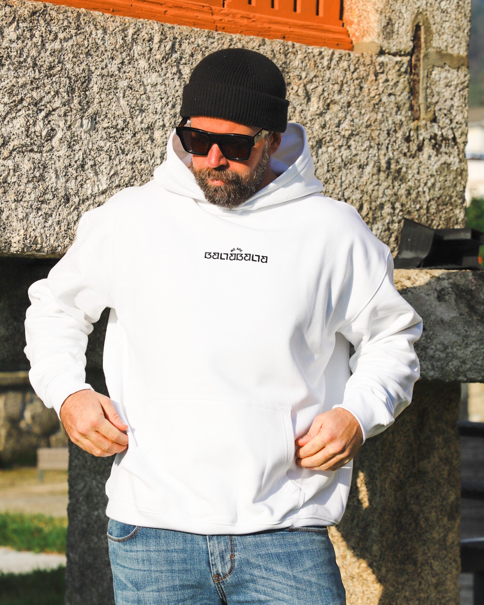 WHITE HIEROGLYPHICS HOODIE 2.0