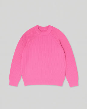 CHUNKY RIB KNIT CREWNECK PINK 