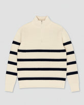 CHUNKY RIB KNIT HALF-ZIP SWEATER 