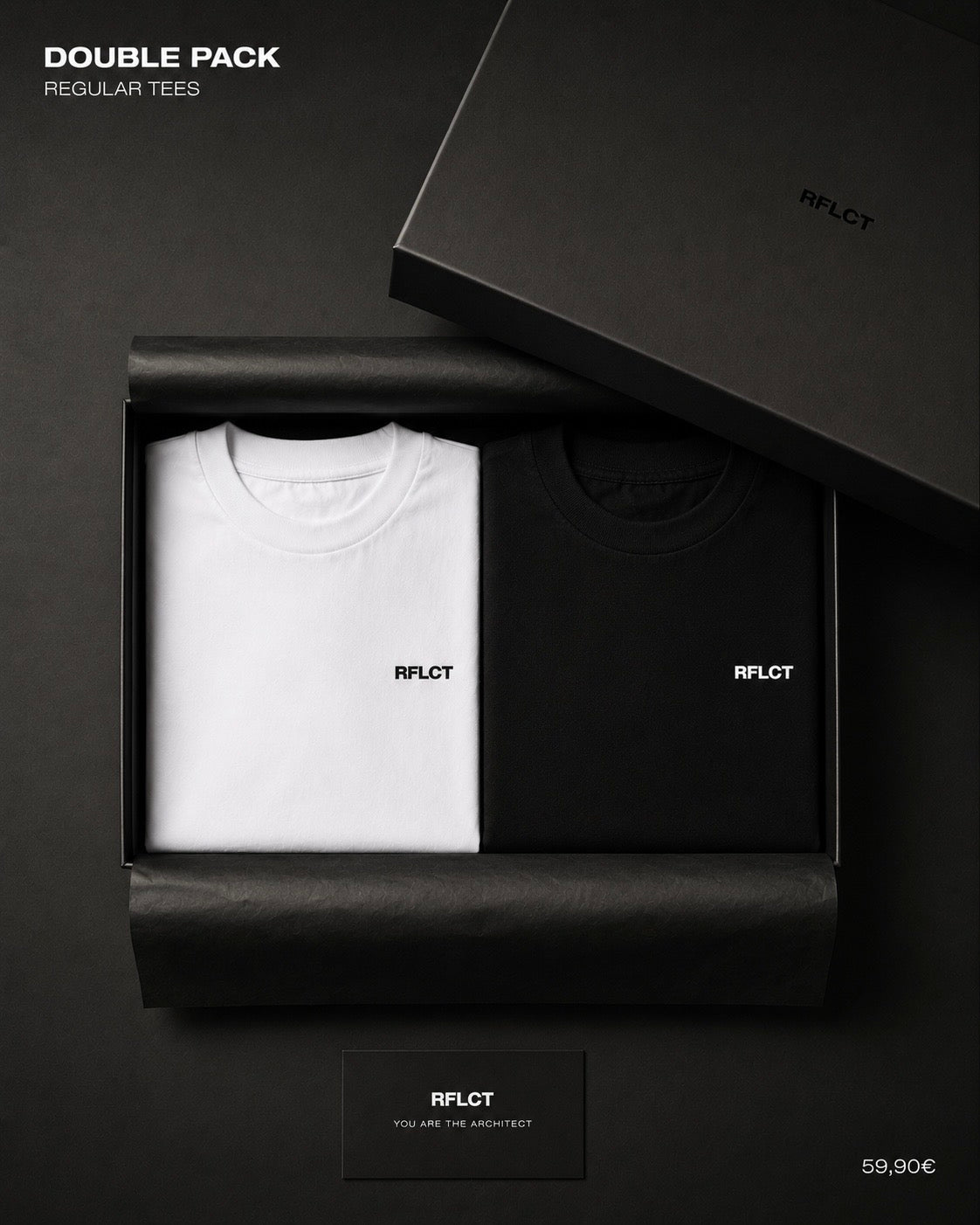RFLCT REGULAR TEE DOUBLE-PACK