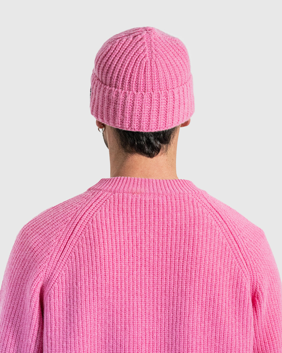 CHUNKY RIB KNIT CREWNECK PINK 