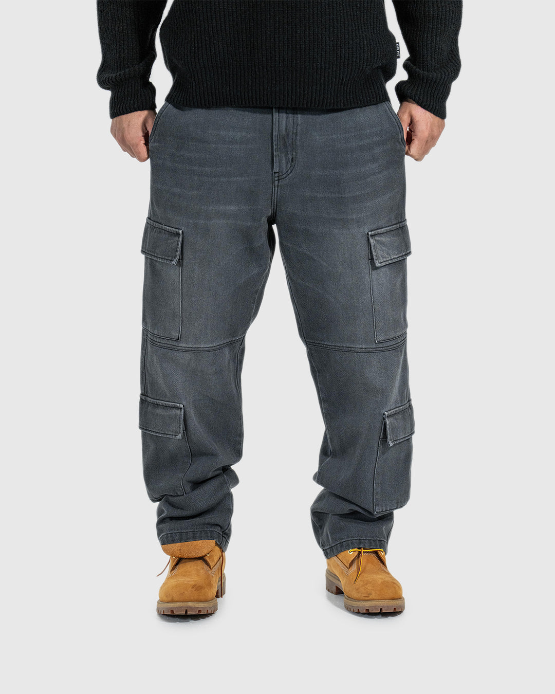 WASHED CARGO DENIM BLACK