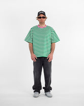 STRIPE TEE GREEN PUNCH