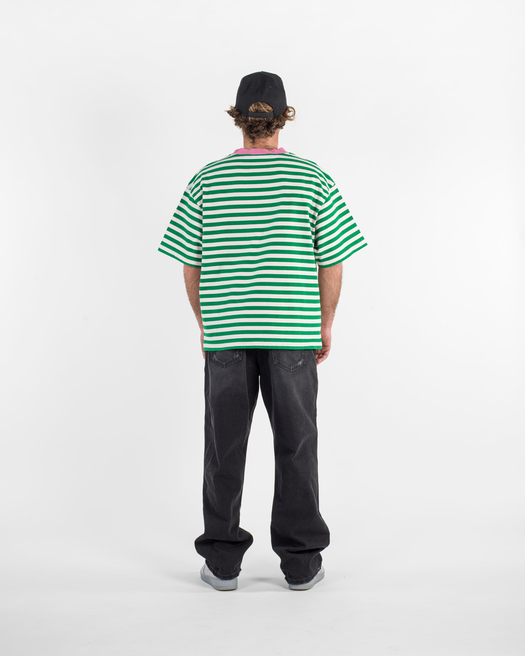 STRIPE TEE GREEN PUNCH