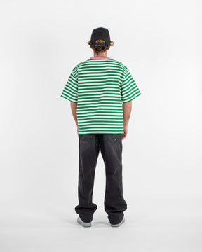 STRIPE TEE GREEN PUNCH