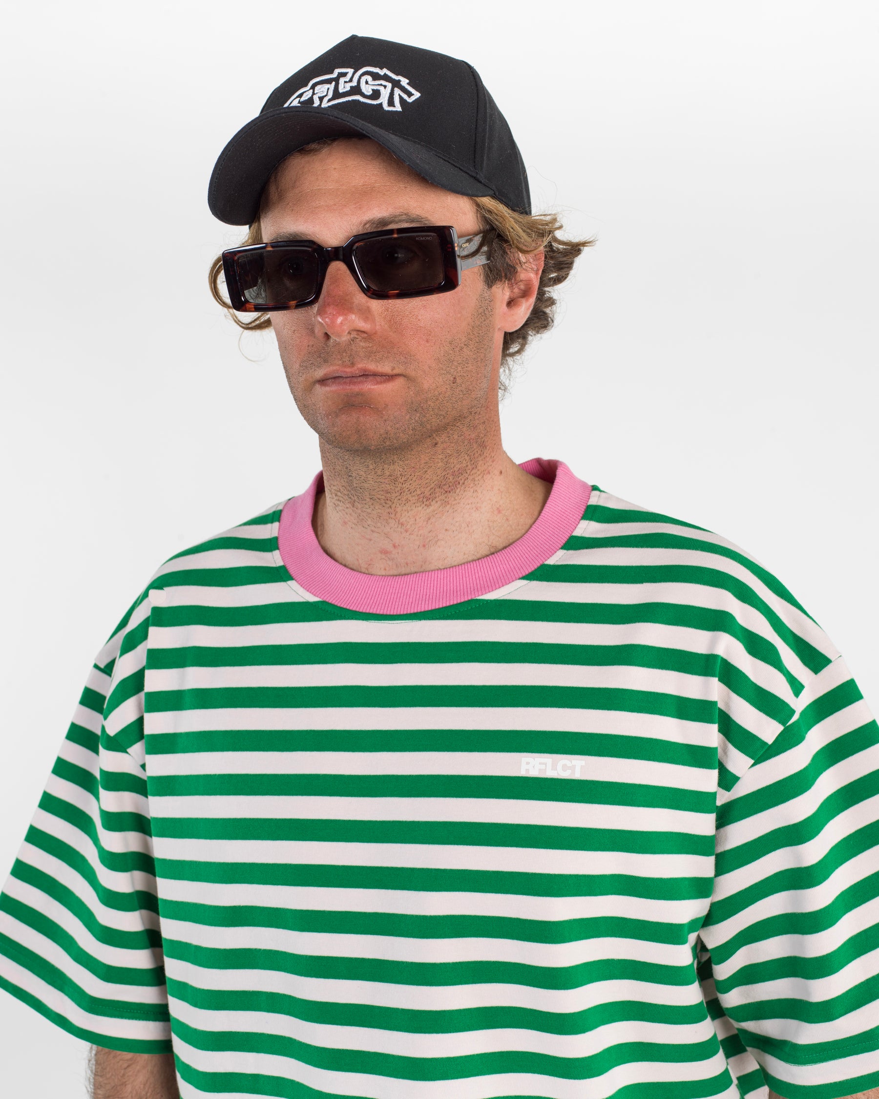 STRIPE TEE GREEN PUNCH