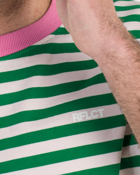 STRIPE TEE GREEN PUNCH