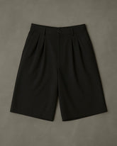 RFLCT Premium Streetwear Shorts Herren Pleated Schwarz