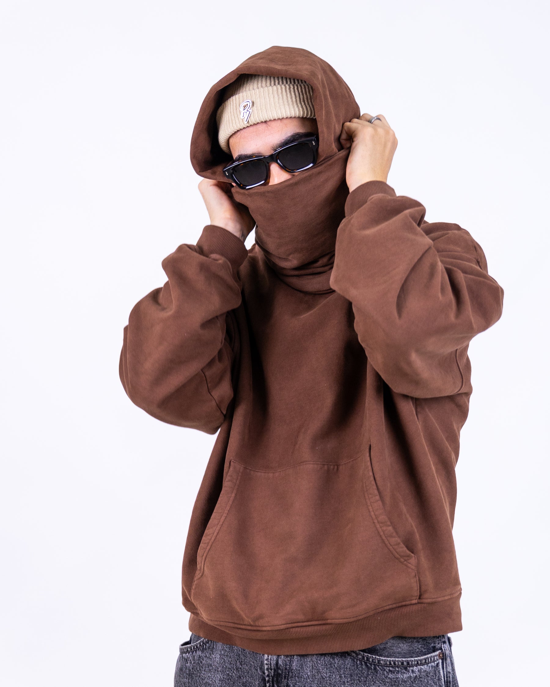 CLOUD MASK HOODIE - EARTH BROWN (VORBESTELLUNG)