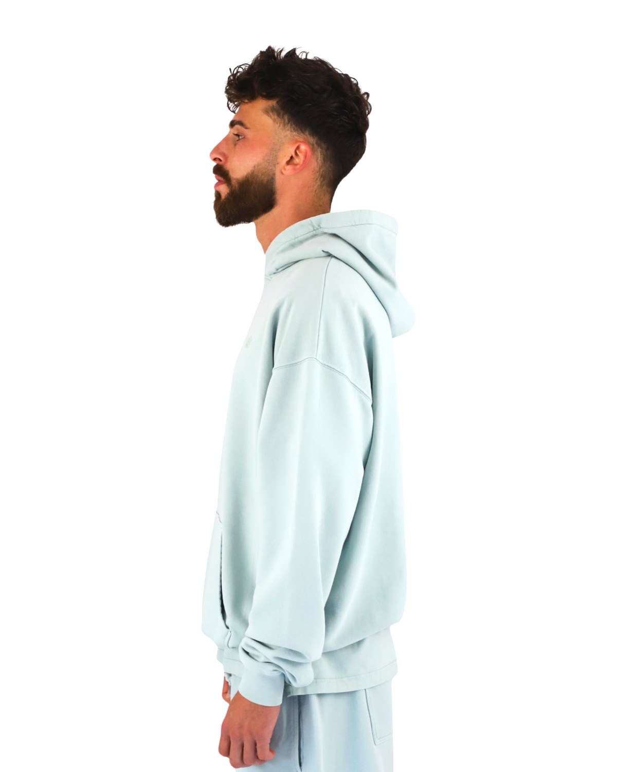 ALL-TIMES HOODIE WASHED-OUT GLACIER GREEN
