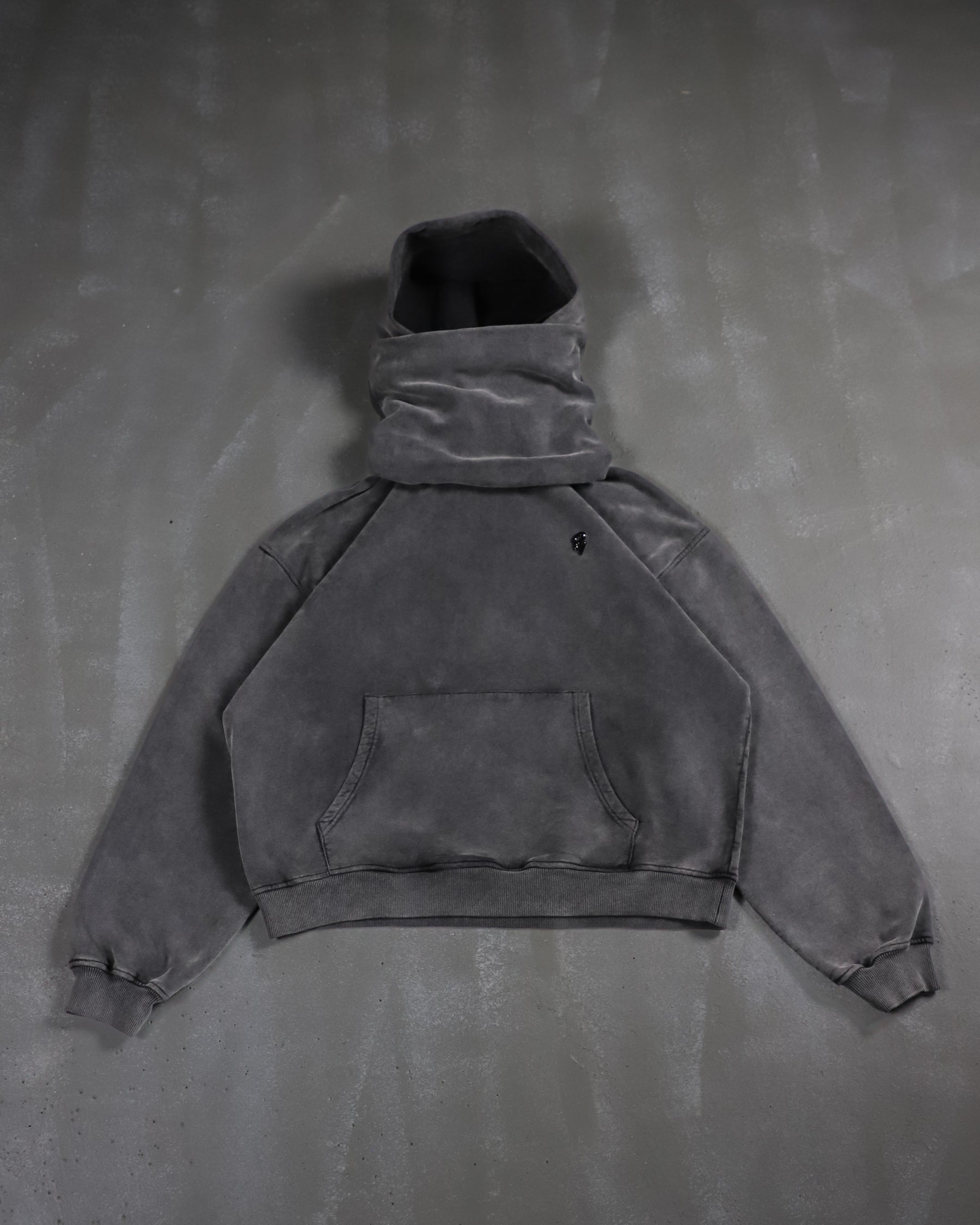 CLOUD MASK HOODIE - WASHED-OUT BLACK (VORBESTELLUNG)