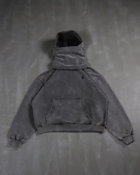 CLOUD MASK HOODIE - WASHED-OUT BLACK (VORBESTELLUNG)