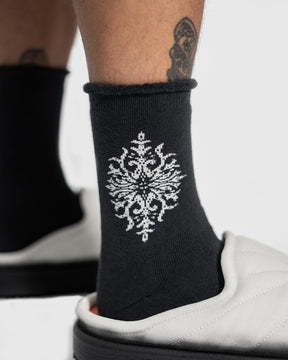 BOUCLE BAROQUE SOCKS BLACK