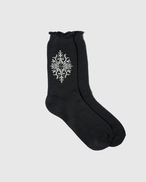 BOUCLE BAROQUE SOCKS BLACK