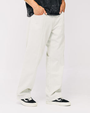 WHITE SEAM SWEATPANTS 