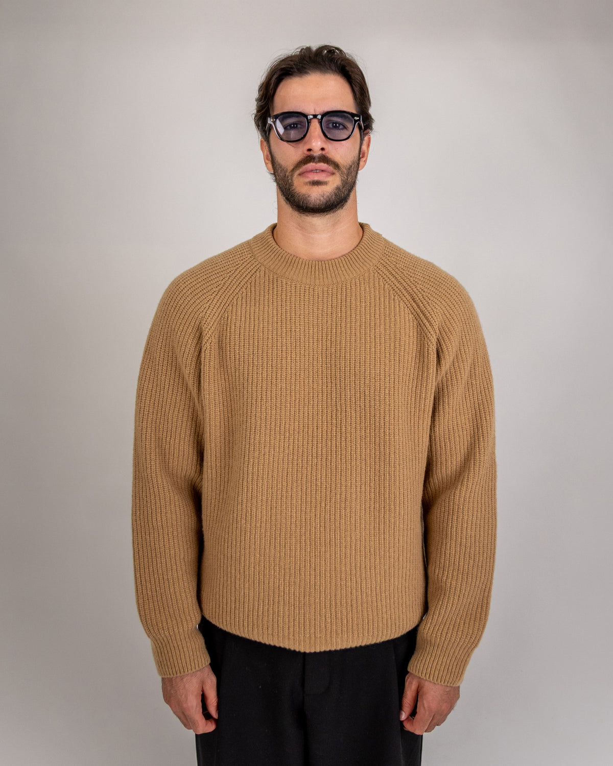 SOFT WOOL CREWNECK CAMEL