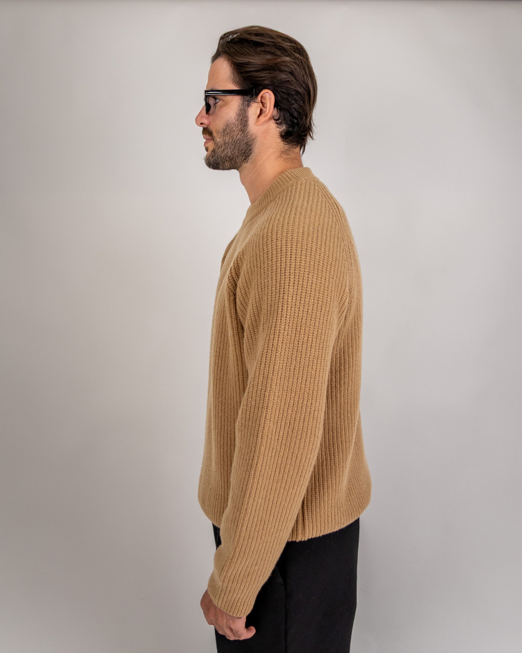 CHUNKY RIB KNIT CREWNECK PINK 