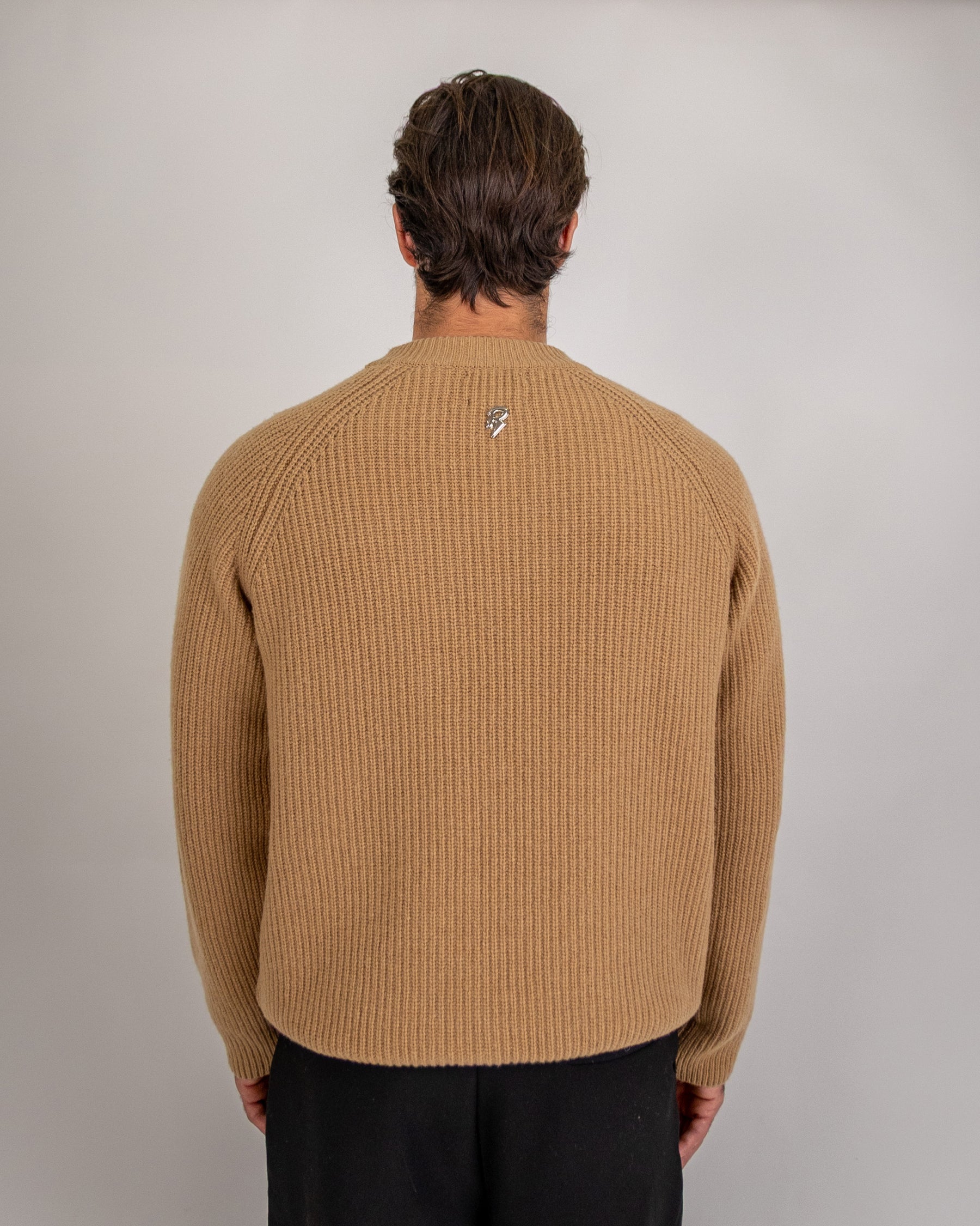 CHUNKY RIB KNIT CREWNECK PINK 