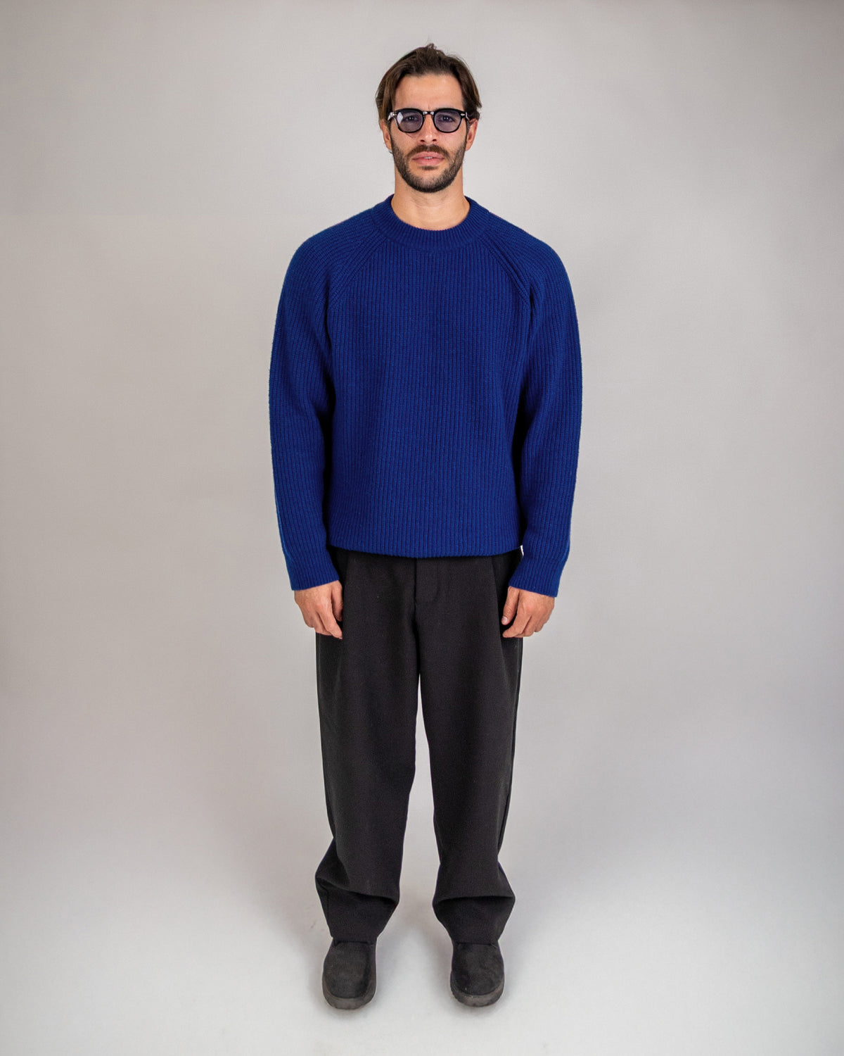 SOFT WOOL CREWNECK NAVYBLUE