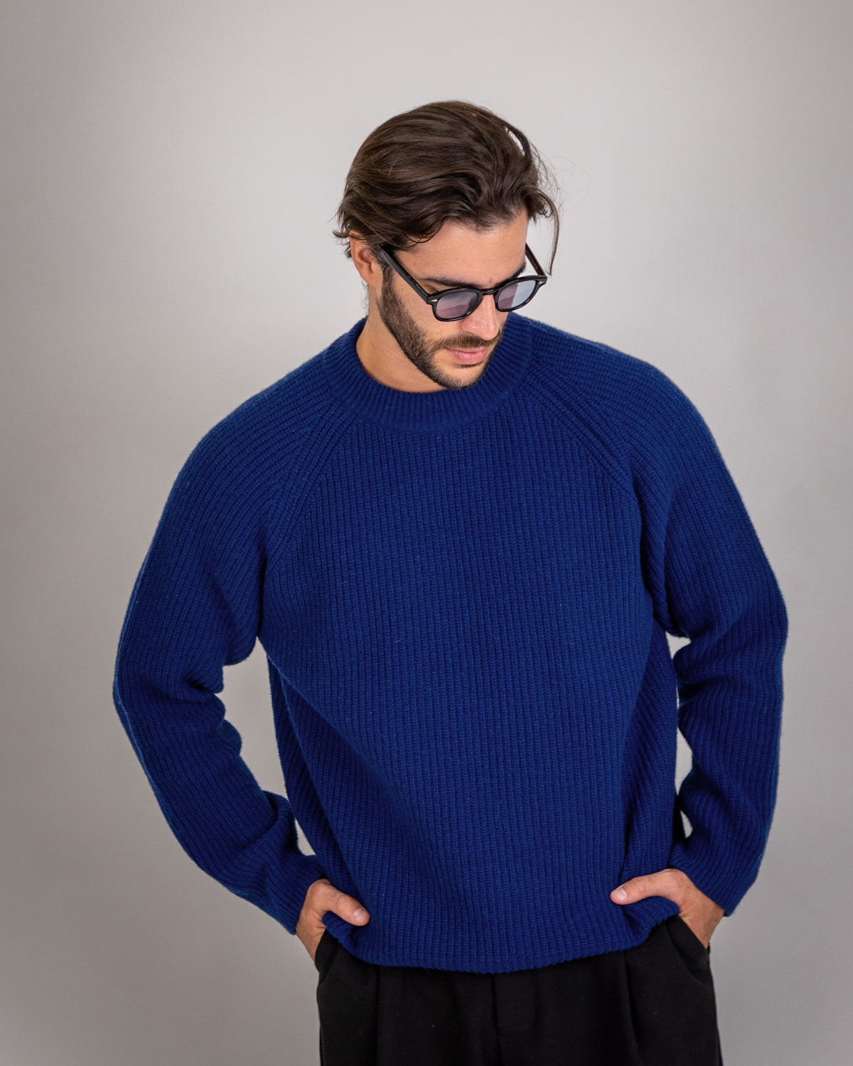SOFT WOOL CREWNECK NAVYBLUE