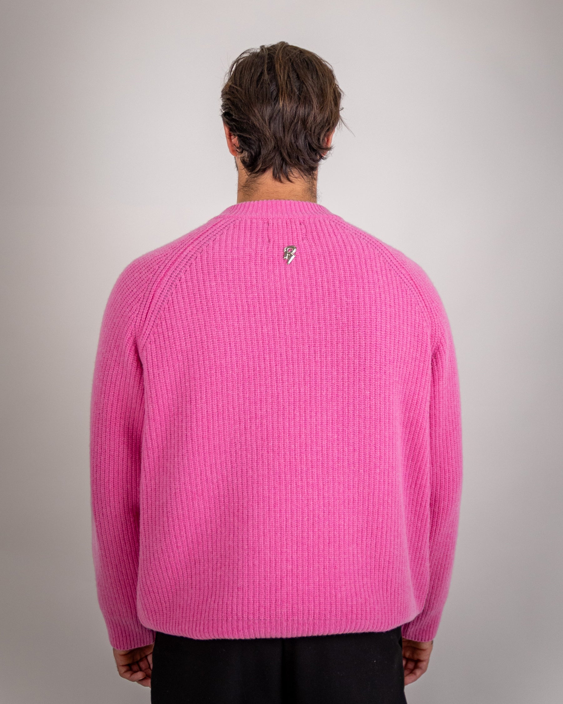 CHUNKY RIB KNIT CREWNECK PINK 