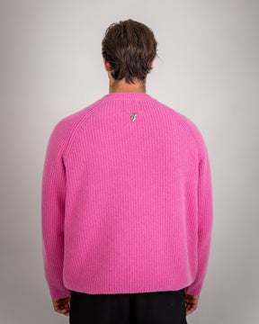 CHUNKY RIB KNIT CREWNECK PINK 