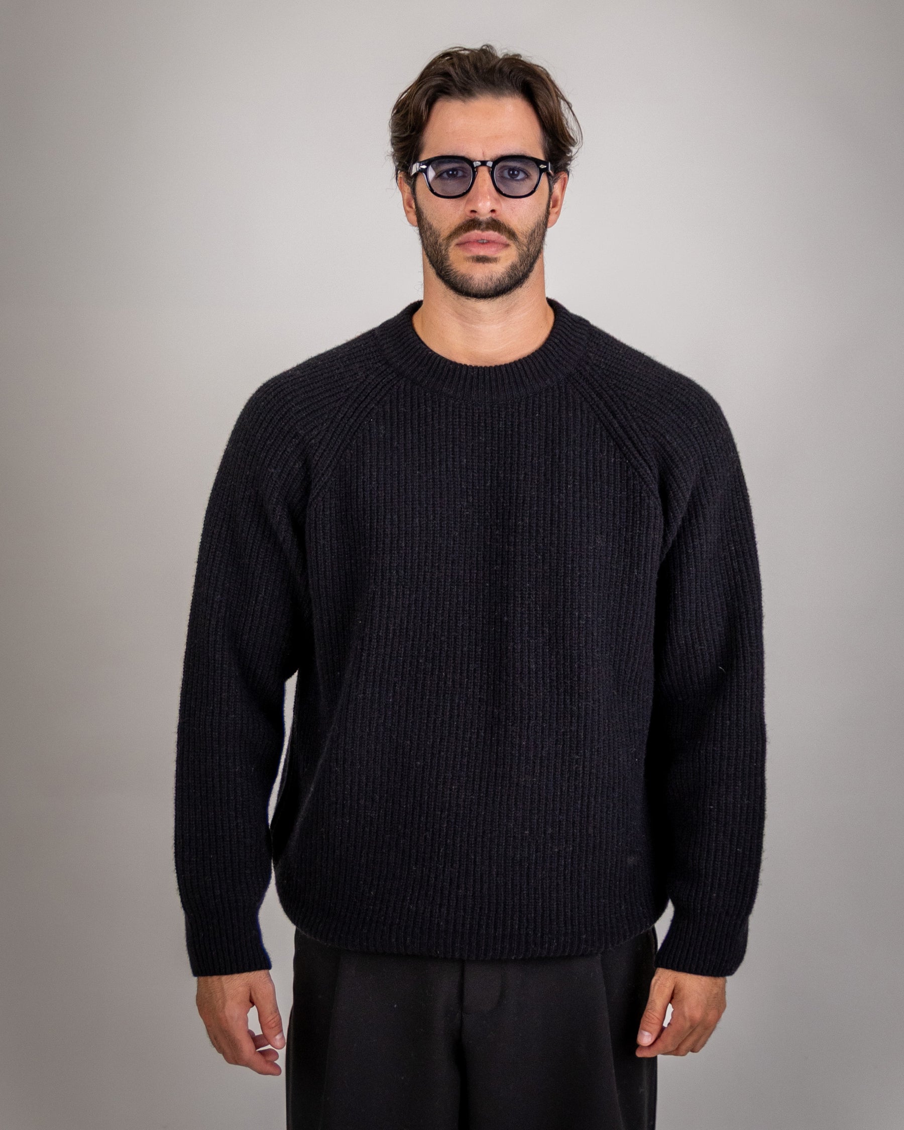 SOFT WOOL CREWNECK BLACK