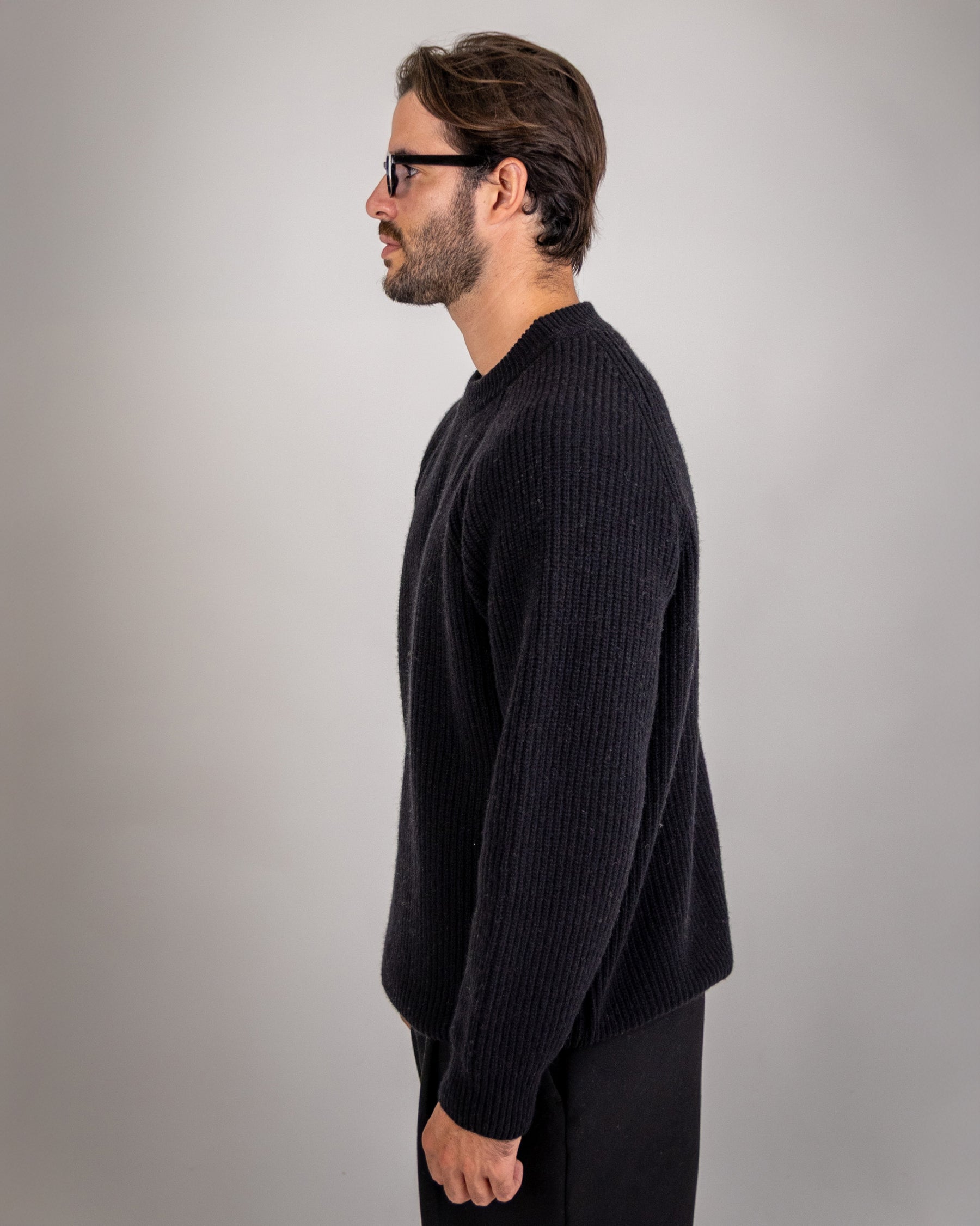 SOFT WOOL CREWNECK BLACK