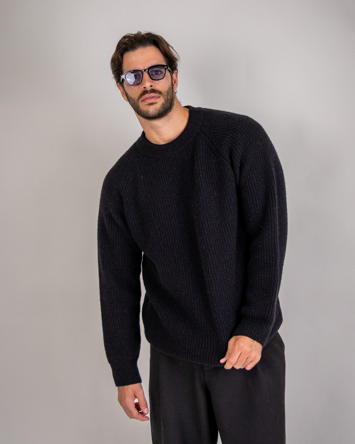 SOFT WOOL CREWNECK BLACK