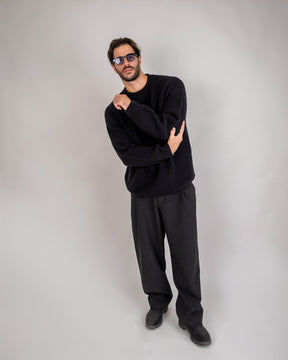 SOFT WOOL CREWNECK BLACK