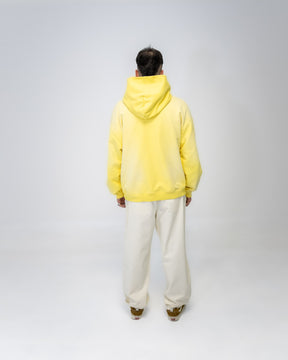 CLOUD MASK HOODIE - YELLOW SPRAYED