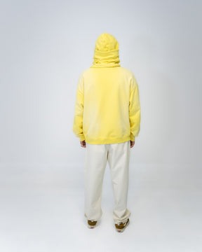 CLOUD MASK HOODIE - YELLOW SPRAYED