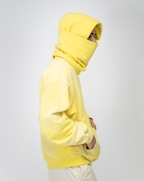 CLOUD MASK HOODIE - YELLOW SPRAYED