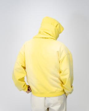 CLOUD MASK HOODIE - YELLOW SPRAYED