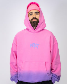 CLOUD MASK HOODIE - DRIP PINK/PURPLE