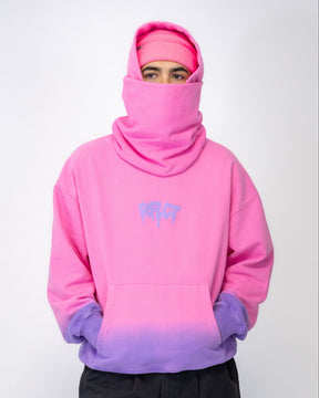 CLOUD MASK HOODIE - DRIP PINK/PURPLE