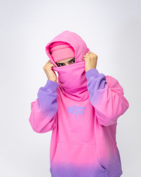 CLOUD MASK HOODIE - DRIP PINK/PURPLE