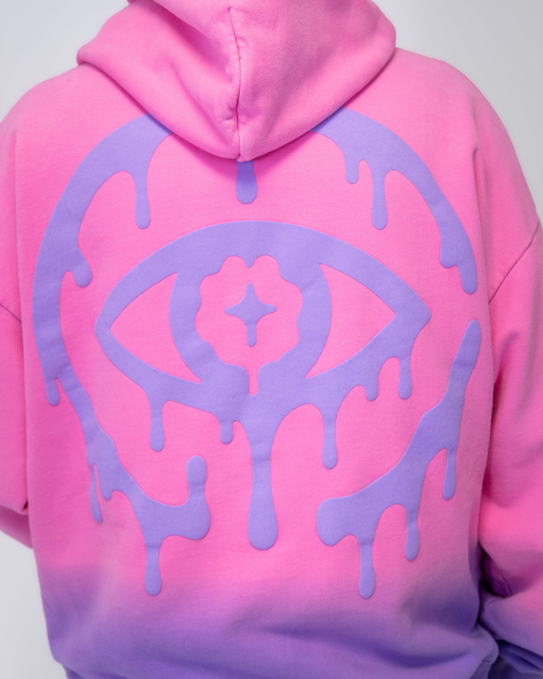 CLOUD MASK HOODIE - DRIP PINK/PURPLE