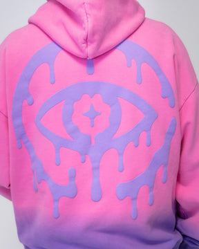 CLOUD MASK HOODIE - DRIP PINK/PURPLE