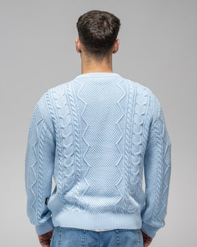 ANNIVERSARY KNIT CARDIGAN LIGHTBLUE