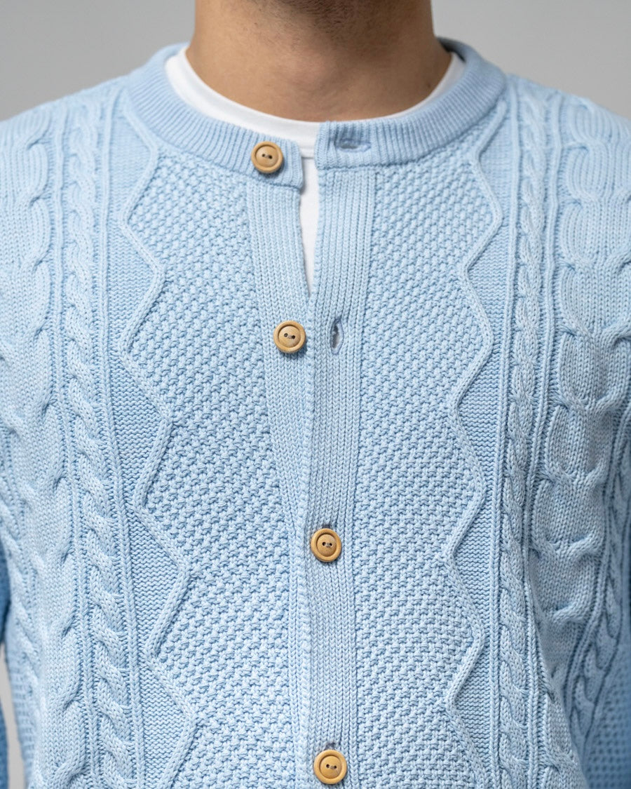 ANNIVERSARY KNIT CARDIGAN LIGHTBLUE